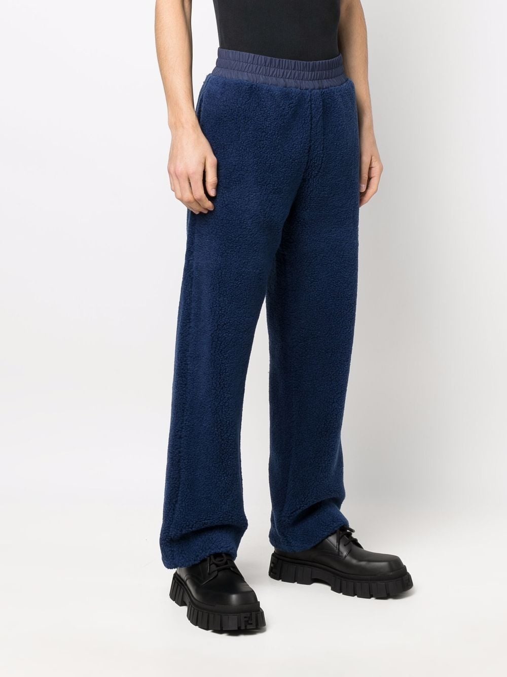 fleece straight-leg track pants - 3