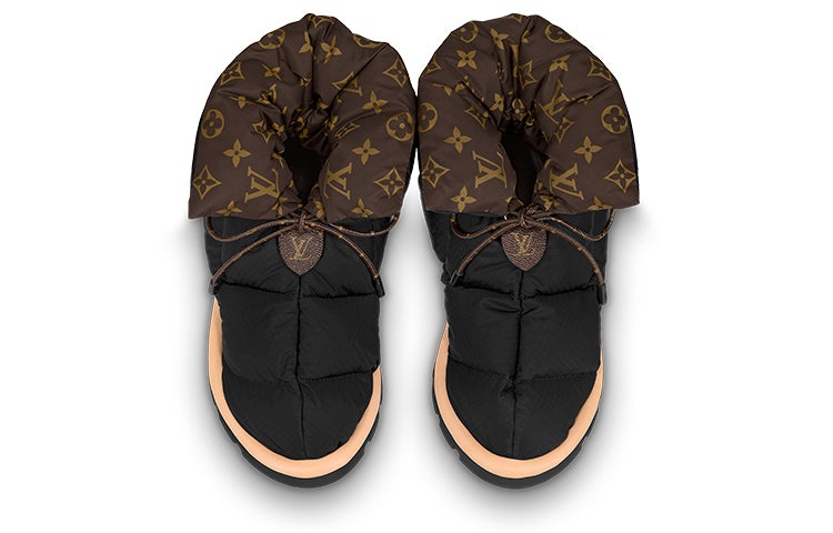 (WMNS) LOUIS VUITTON Pillow Comfort Ankle Boots 'Black with Brown' 1A8T3B - 3