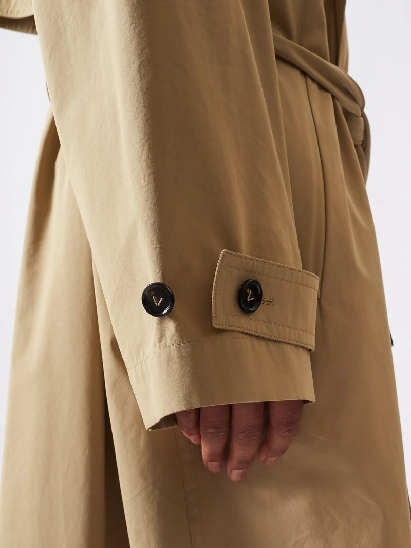 トレンチコート BOTTEGA VENETA TRENCH COAT (812009V4XP0 4246) BOTTEGA VENETA Cape-effect cotton-gabardine trench coat