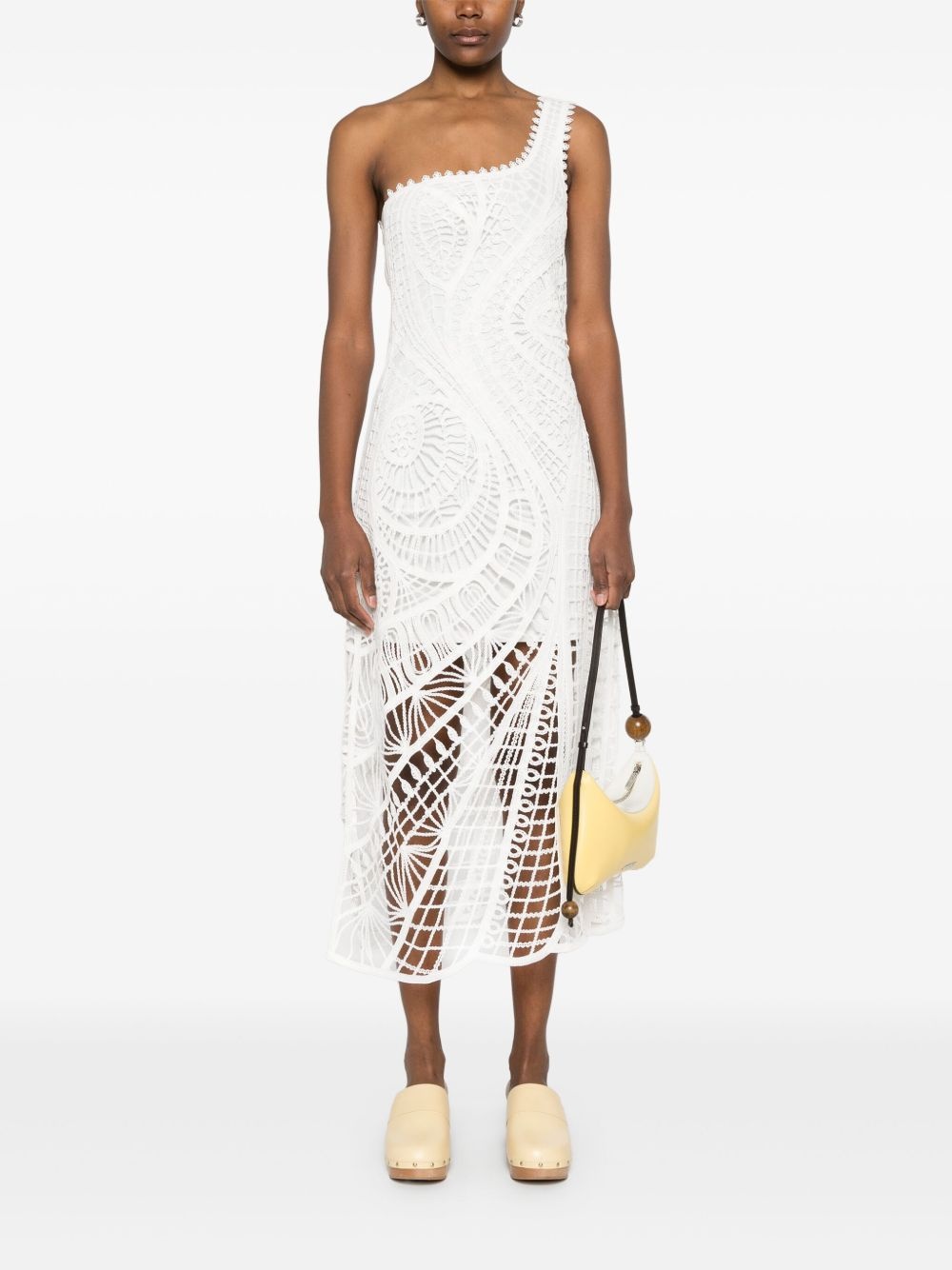 one-shoulder midi dress - 2