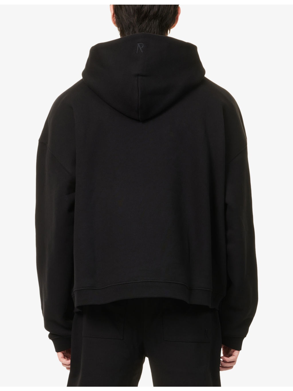 Initial Boxy Logo-Embellished Cotton Hoody - 4
