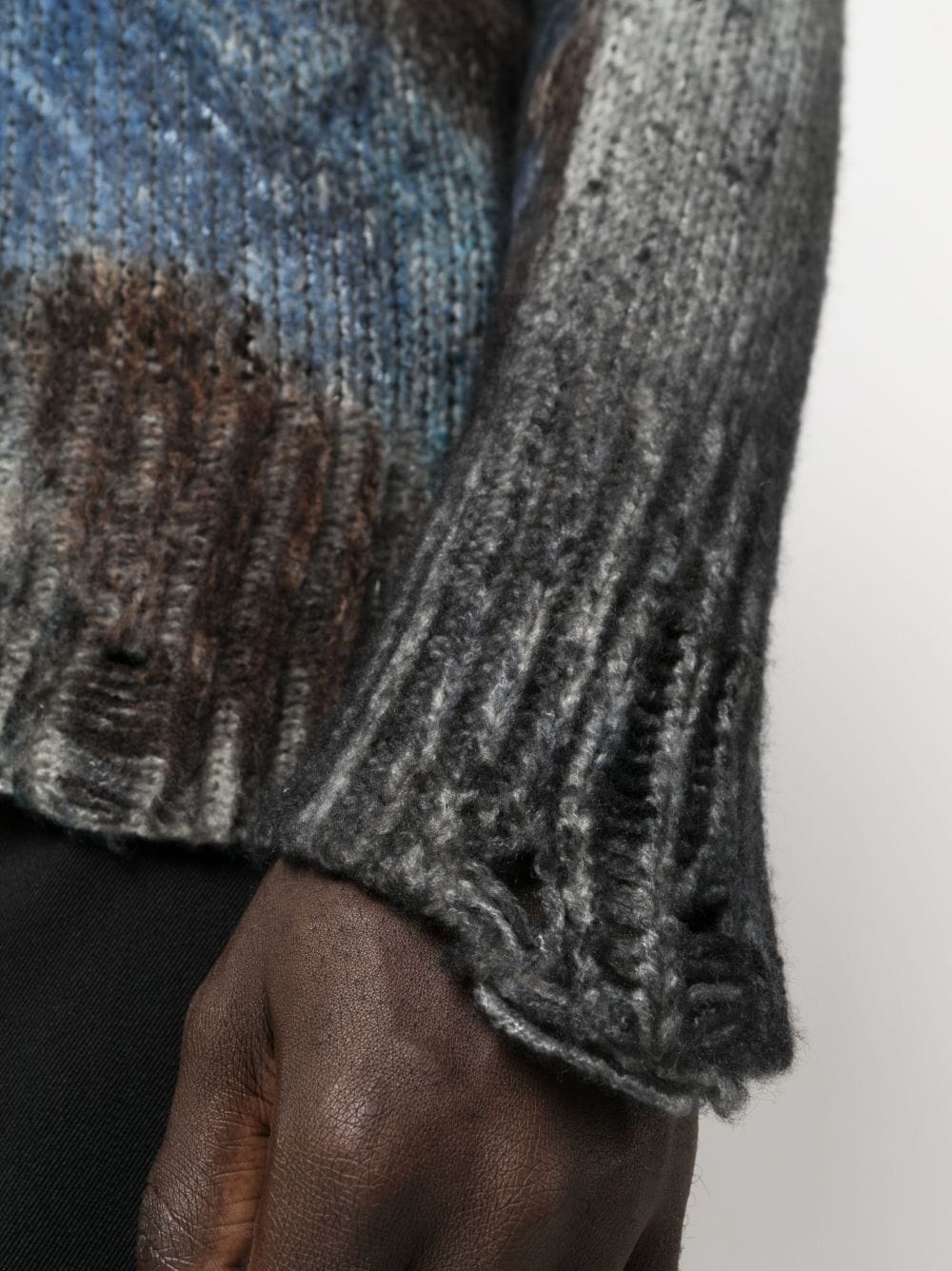 tie-dye print cashmere-blend jumper - 5