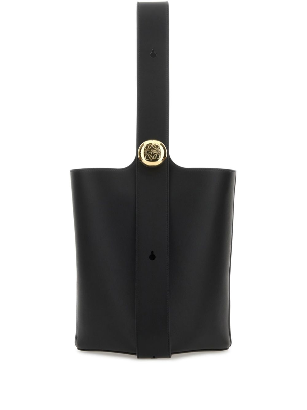medium leather bucket bag - 1