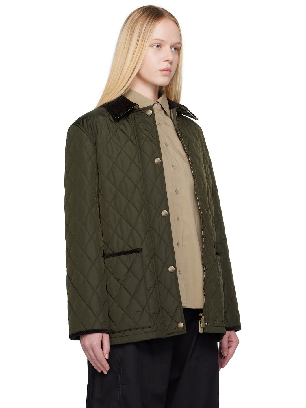 Green Broadway Quilted Nylon Jacket - 2