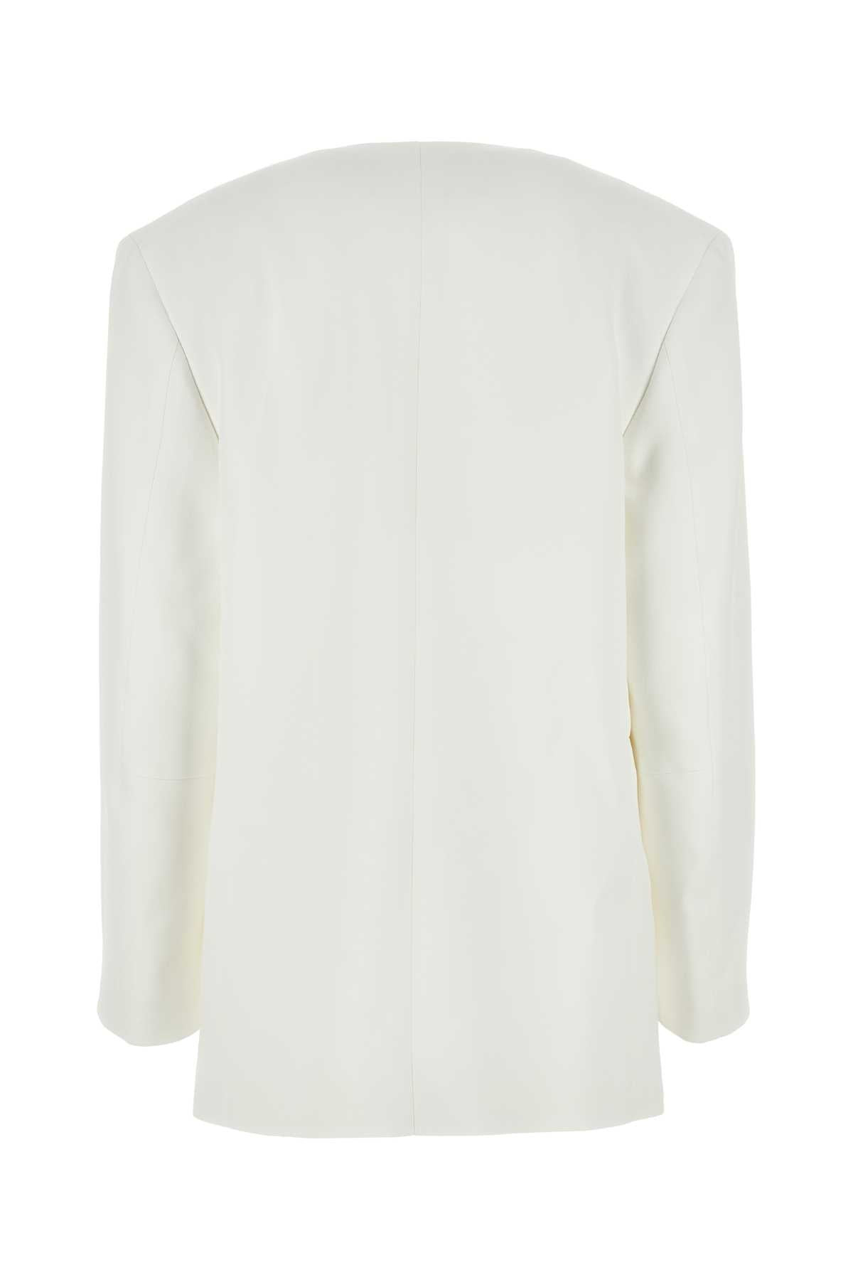 Jil Sander Women White Viscose Blazer - 2