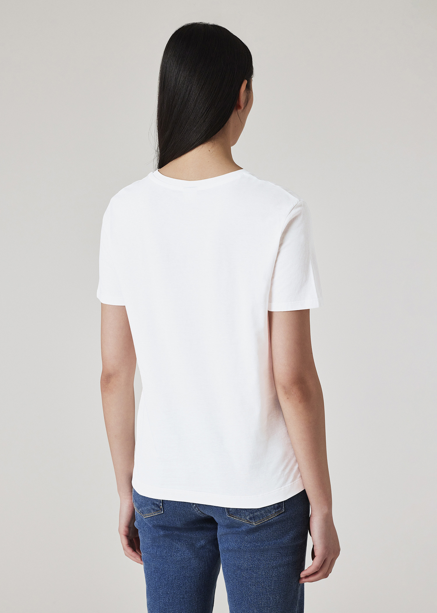 Women's White 'Swirl' Heart T-Shirt - 4