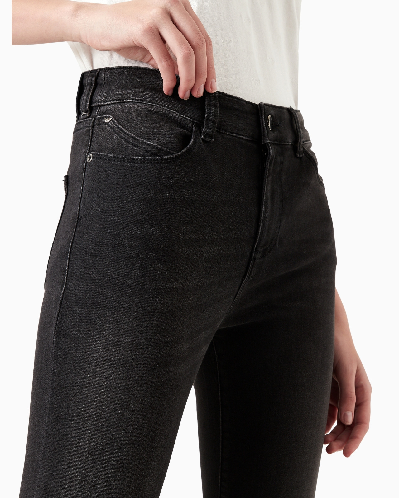 J18 High-waisted skinny-fit stonewashed comfort-denim jeans - 6