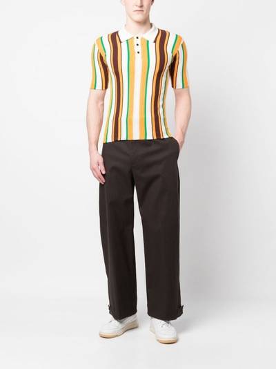 WALES BONNER Optimist striped cotton polo shirt outlook