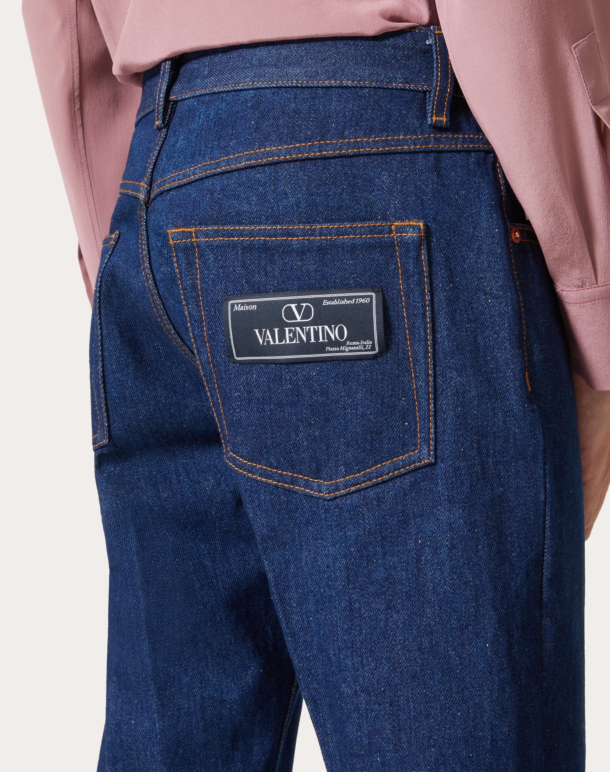 DENIM PANTS WITH MAISON VALENTINO TAILORING LABEL - 4