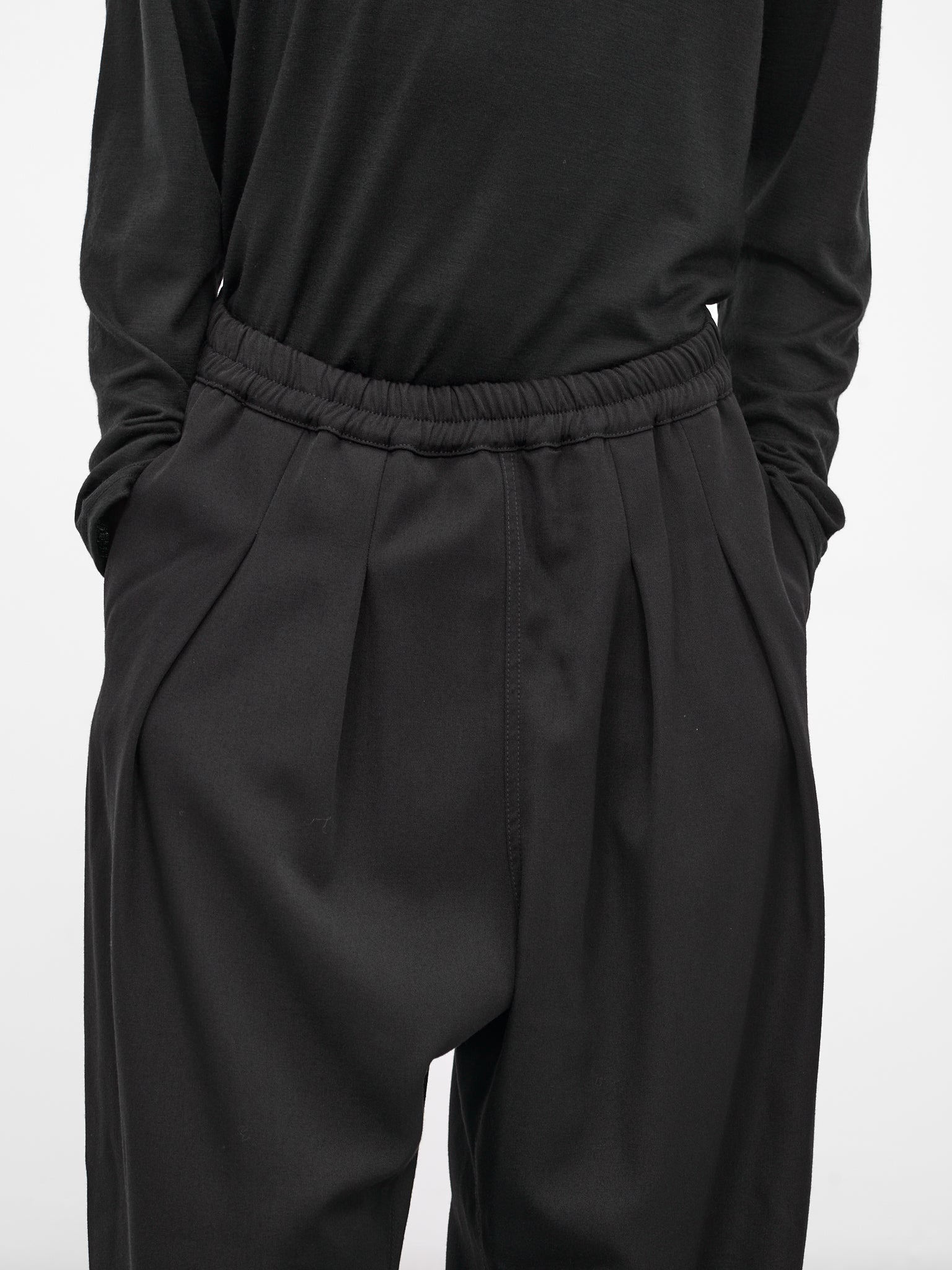 Baggy Wool Pleated Sweatpants - 5
