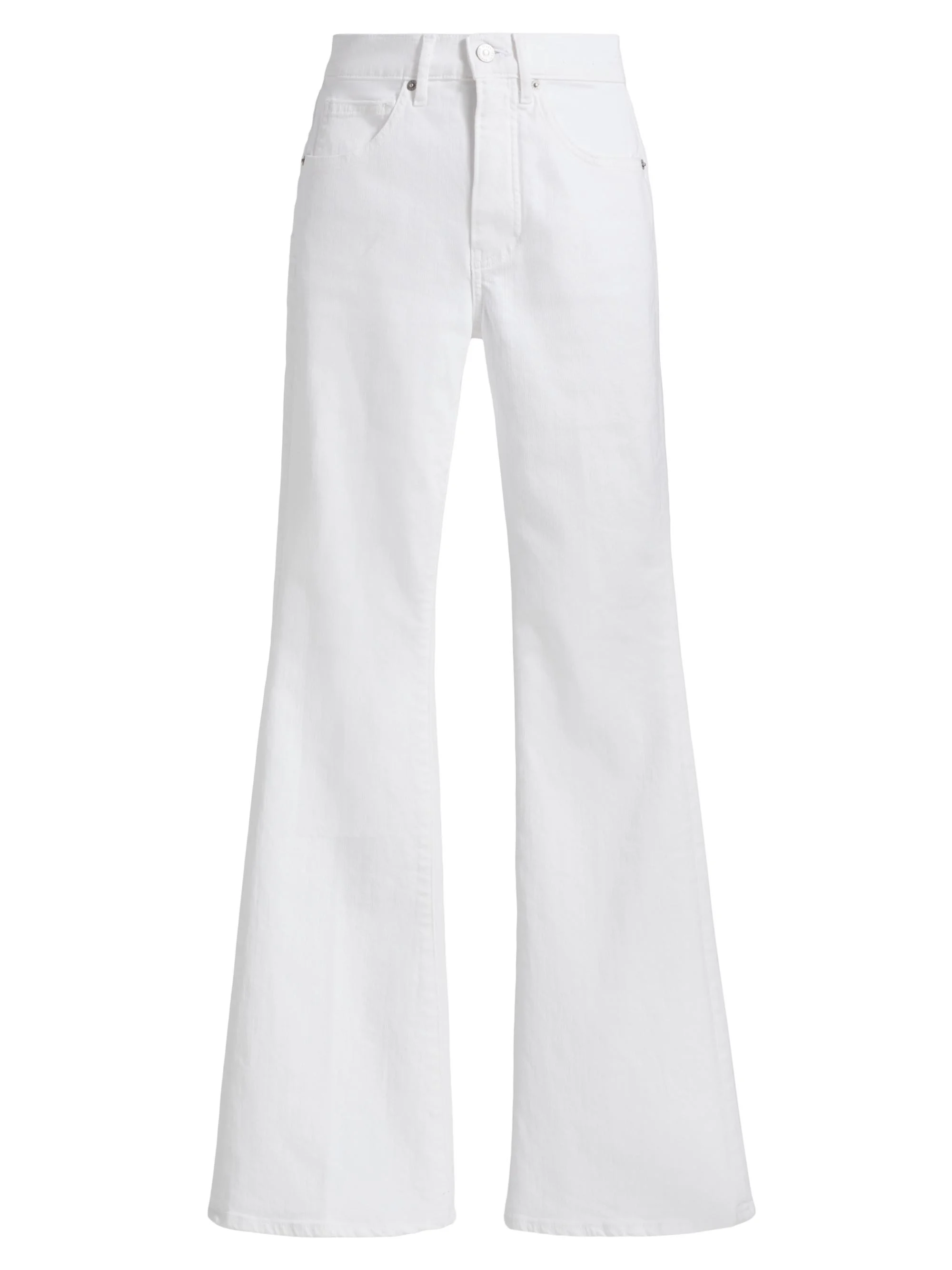 Women's Bevery Skinny Flare Twill Pants - White - 1