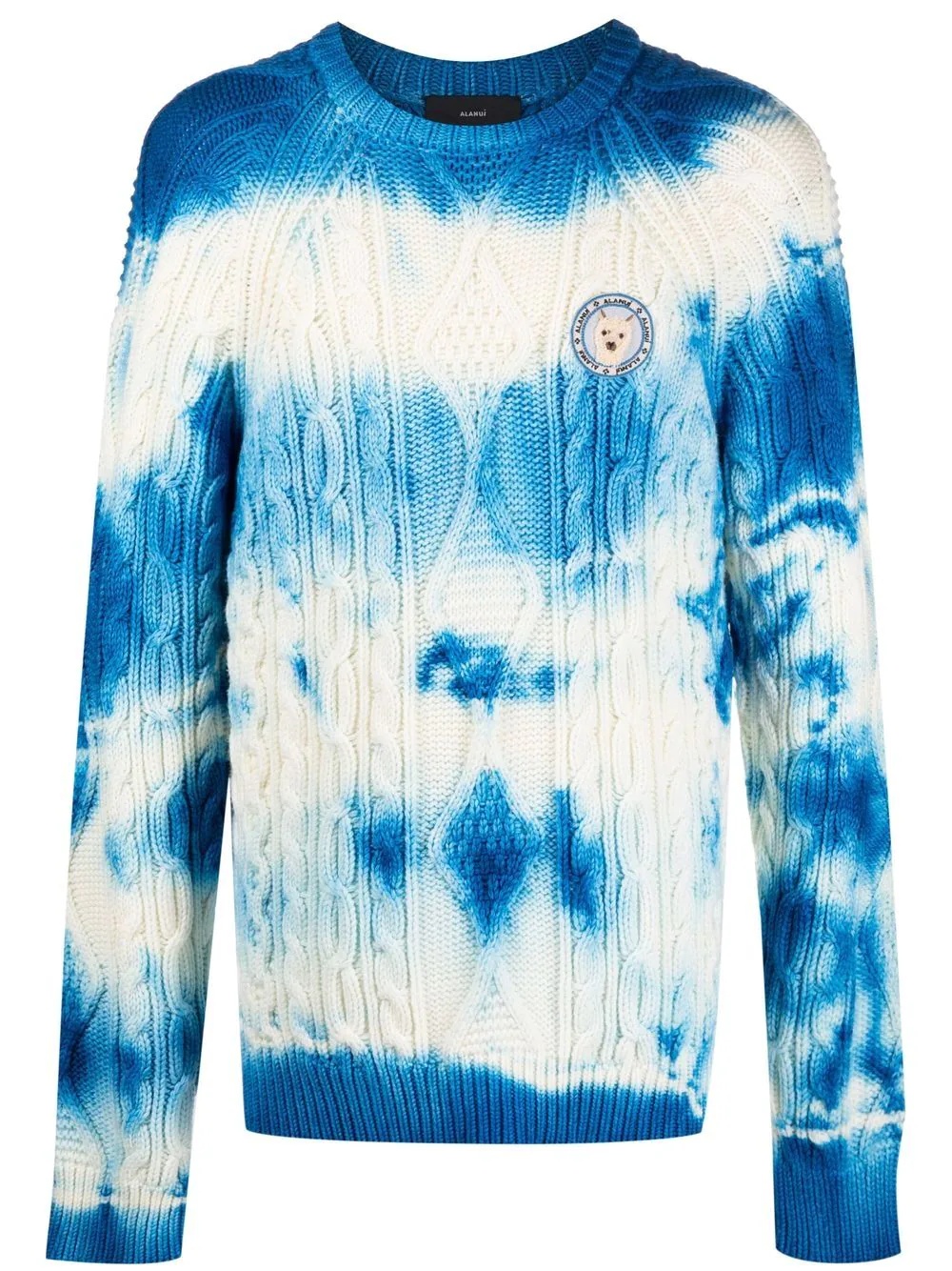 tie-dye cable-knit jumper - 1