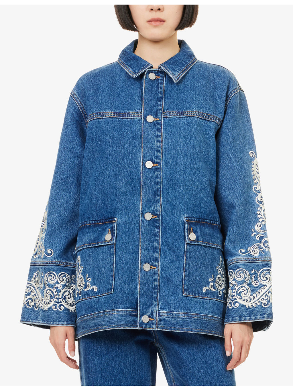 Jacones Embroidered Denim Jacket - 3