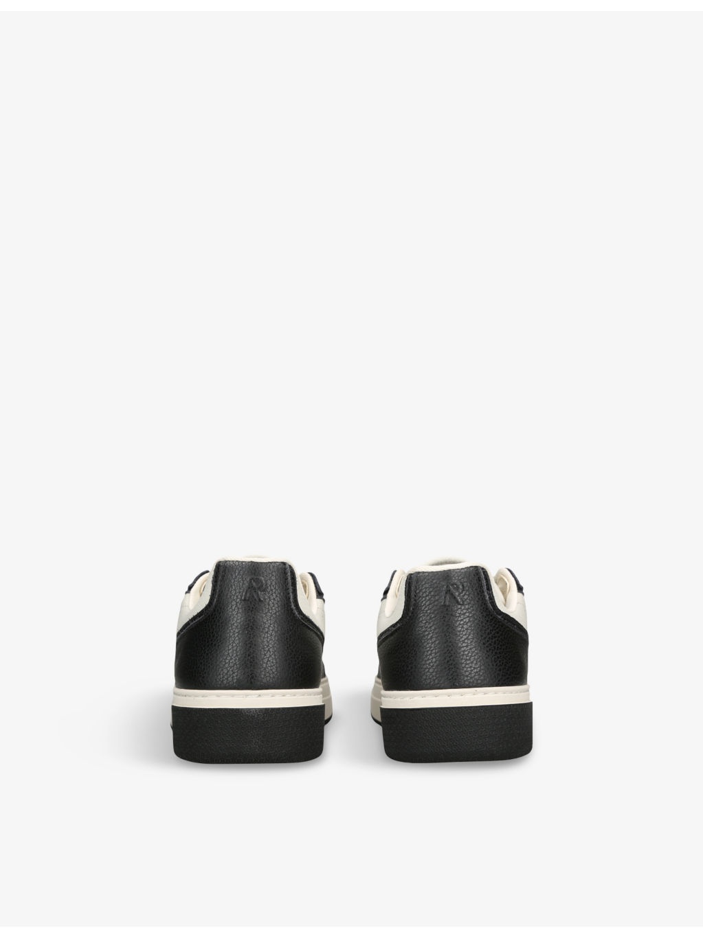 Initial contrast-panel leather low-top trainers - 4