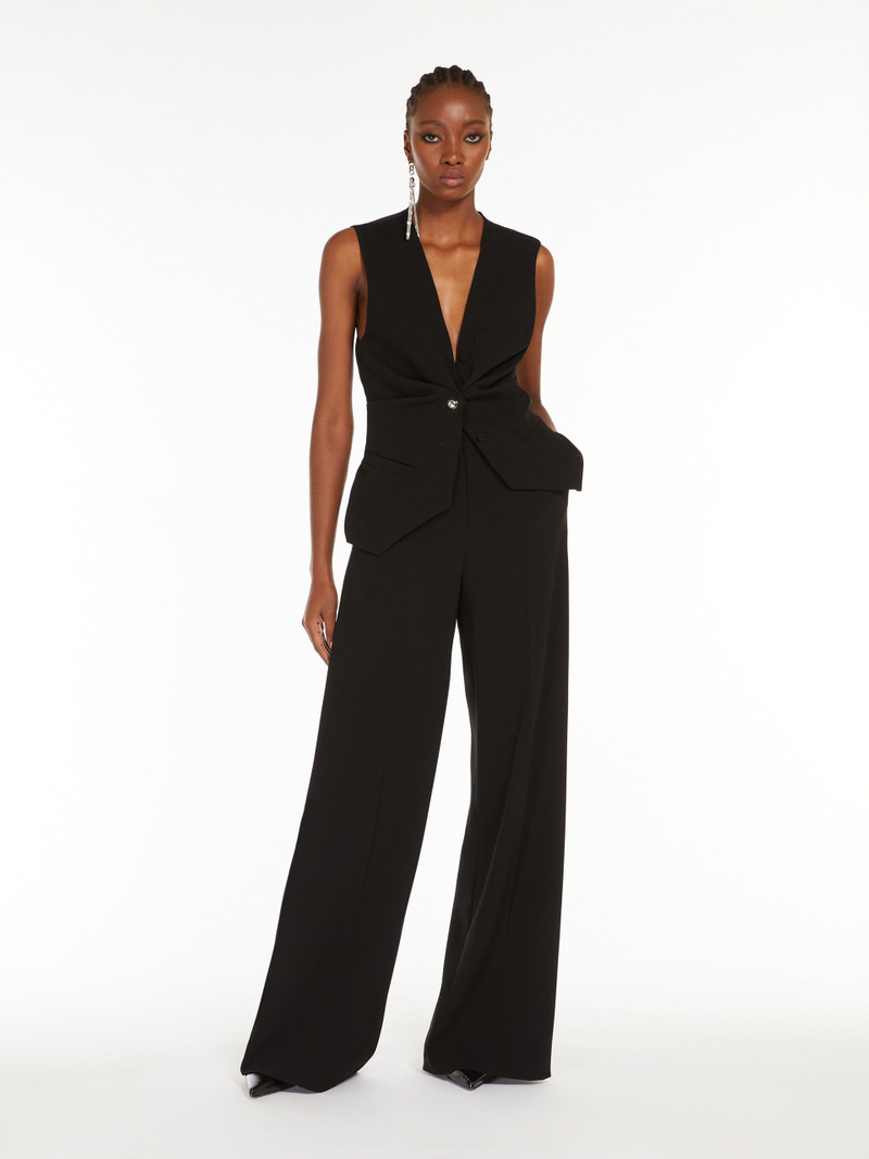 Max Mara LECCIO Straight cady trousers outlook