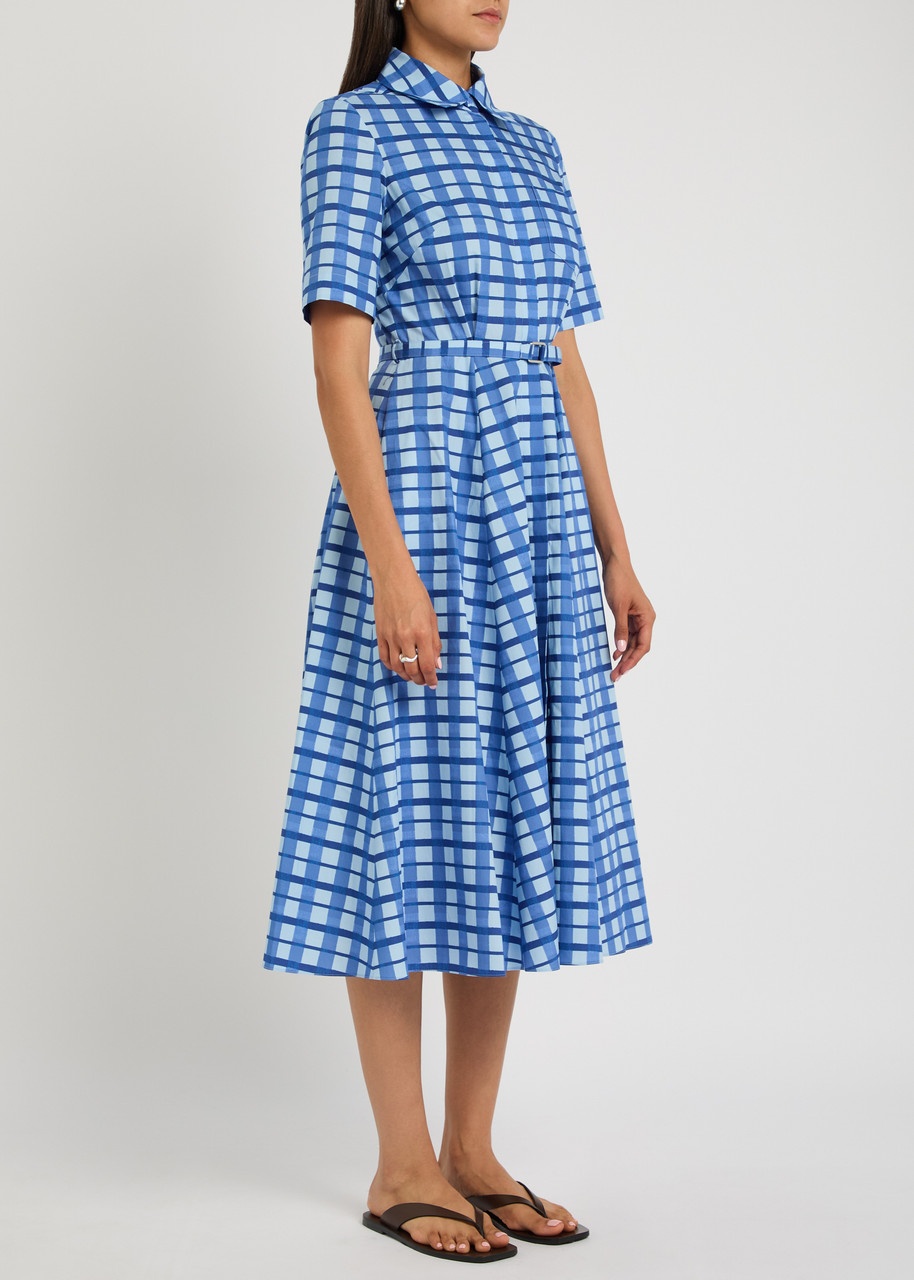 Emilia Wickstead Rubie Checked Cotton Midi Shirt Dress - 2