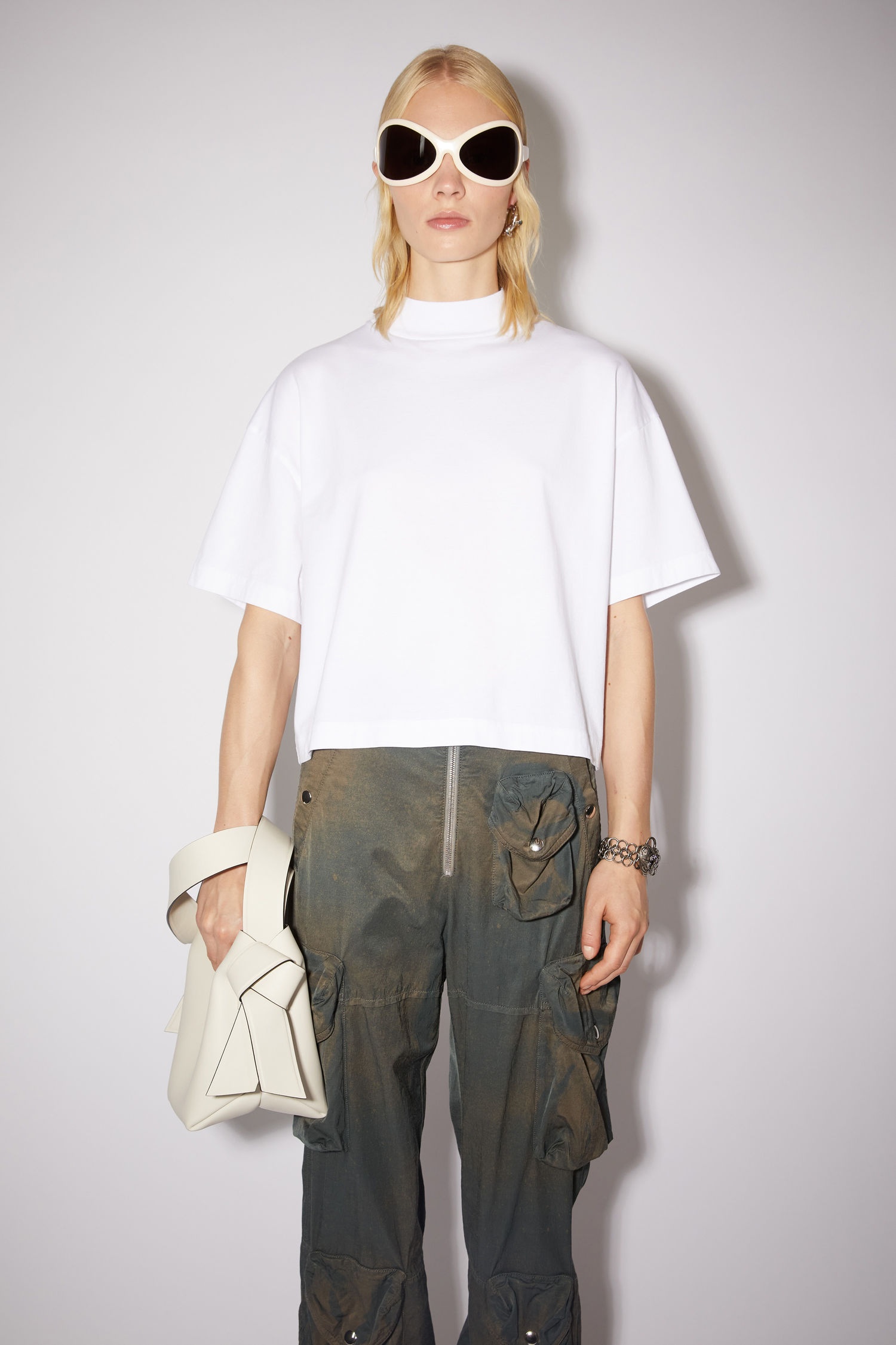 Boxy cropped t-shirt - Optic White - 2