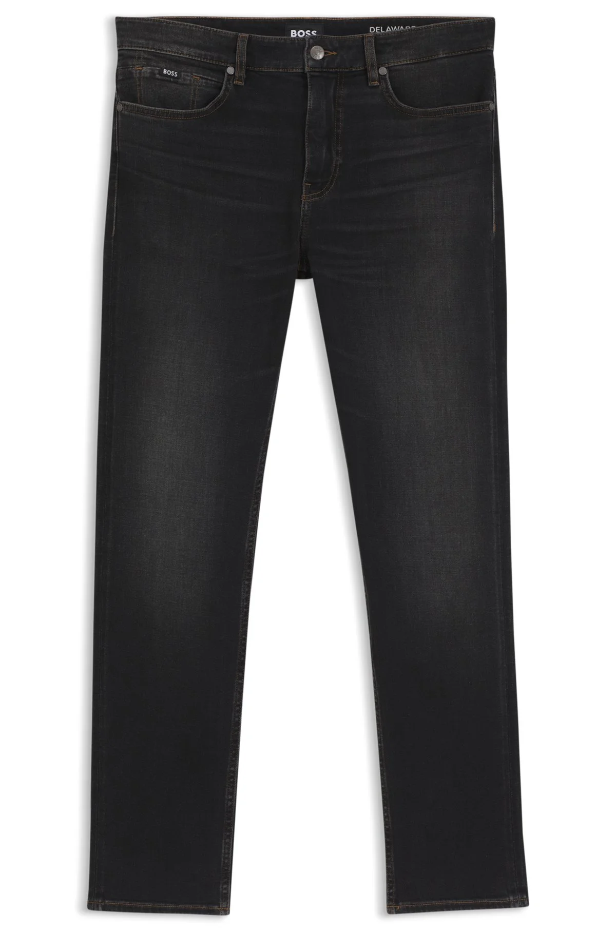 SLIM-FIT BLACK JEANS IN STRETCH COTTON BLEND - 1