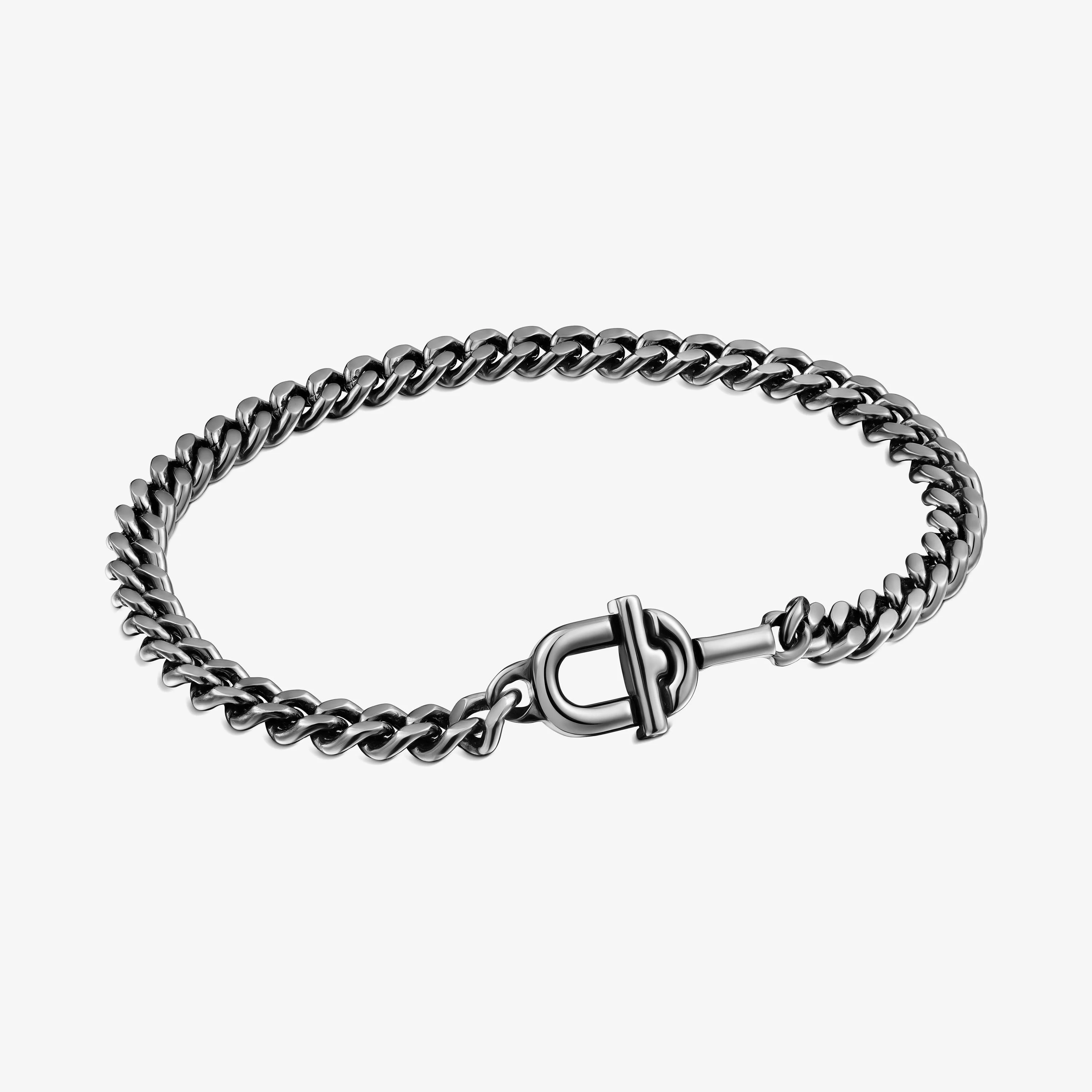 TOUS MANIFESTO 19 cm dark silver curb chain Bracelet - 1