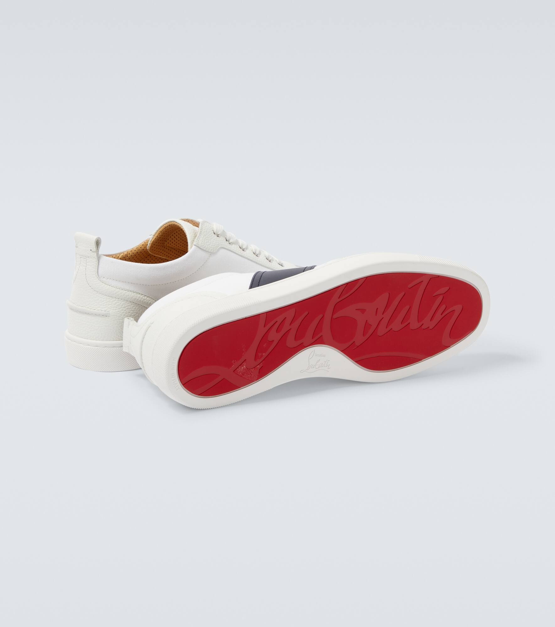 Retero leather and canvas sneakers - 7