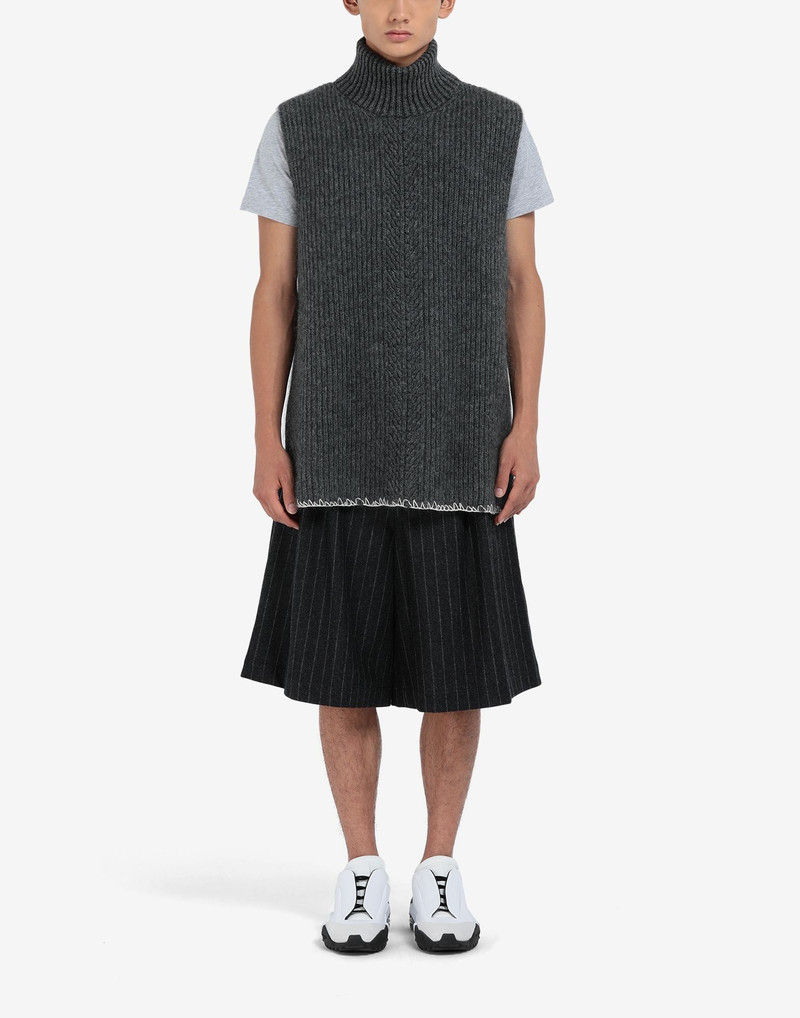 Maison Margiela Sleeveless high-neck  wool sweater outlook