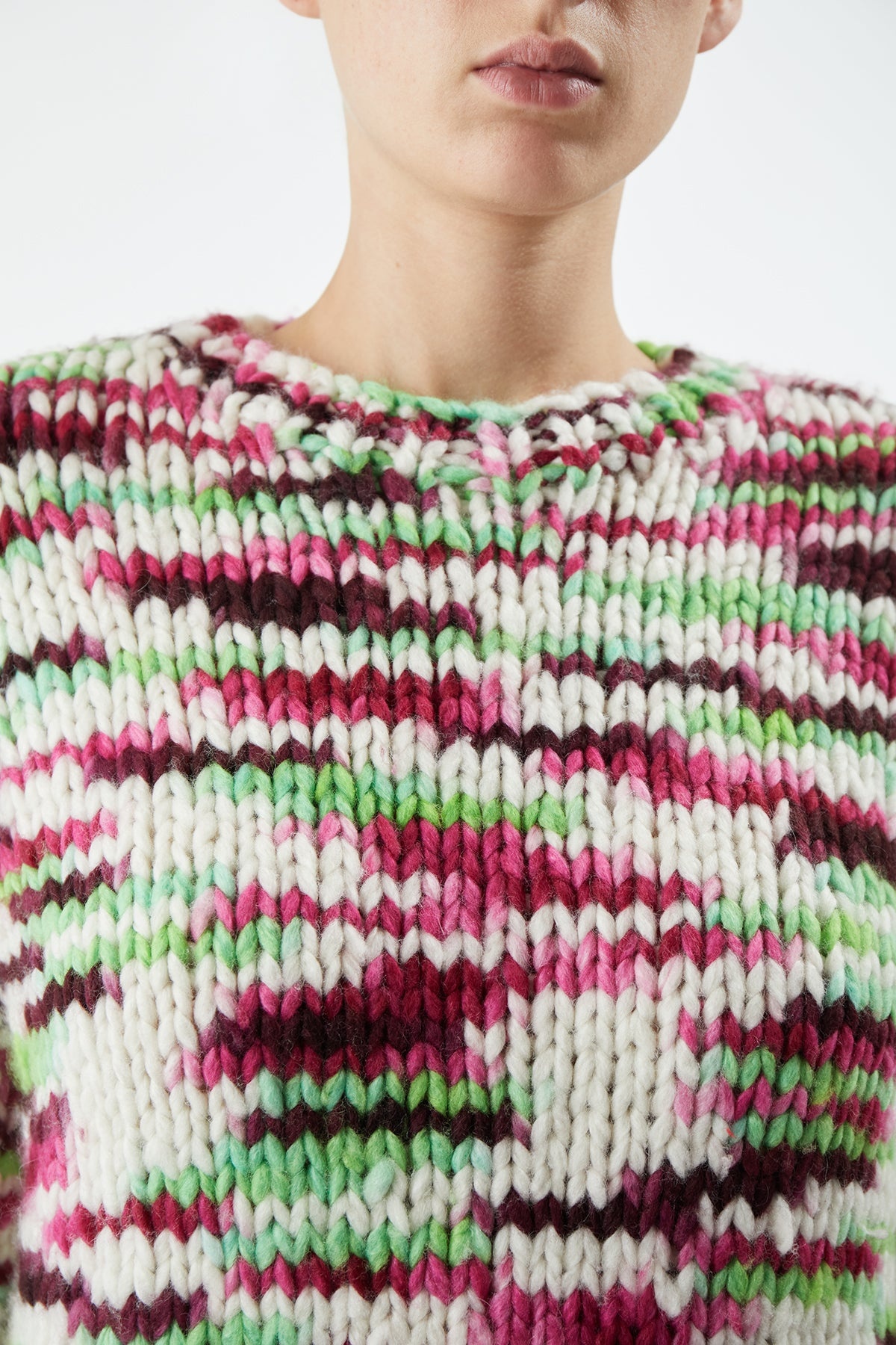 Lawrence Sweater Space Dye in Jewel Multi Welfat Cashmere - 5