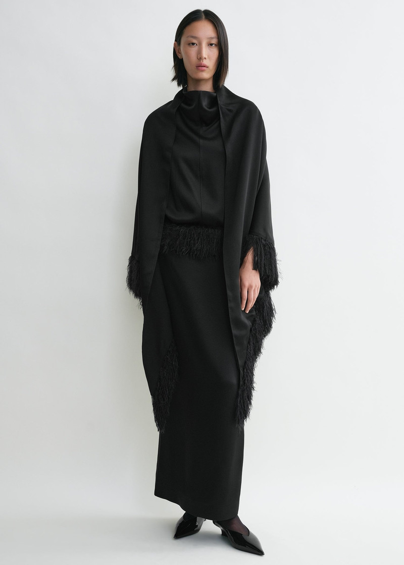 Fringe scarf black 4