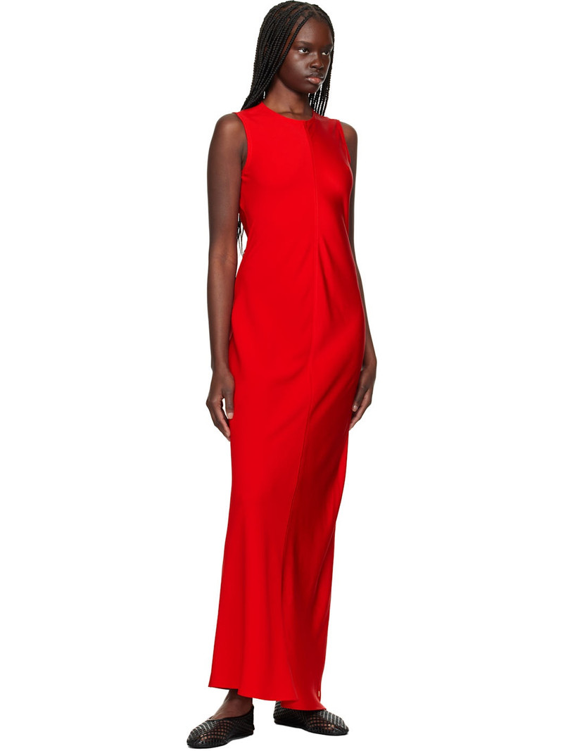 AMI Paris Red Straight Maxi Dress outlook