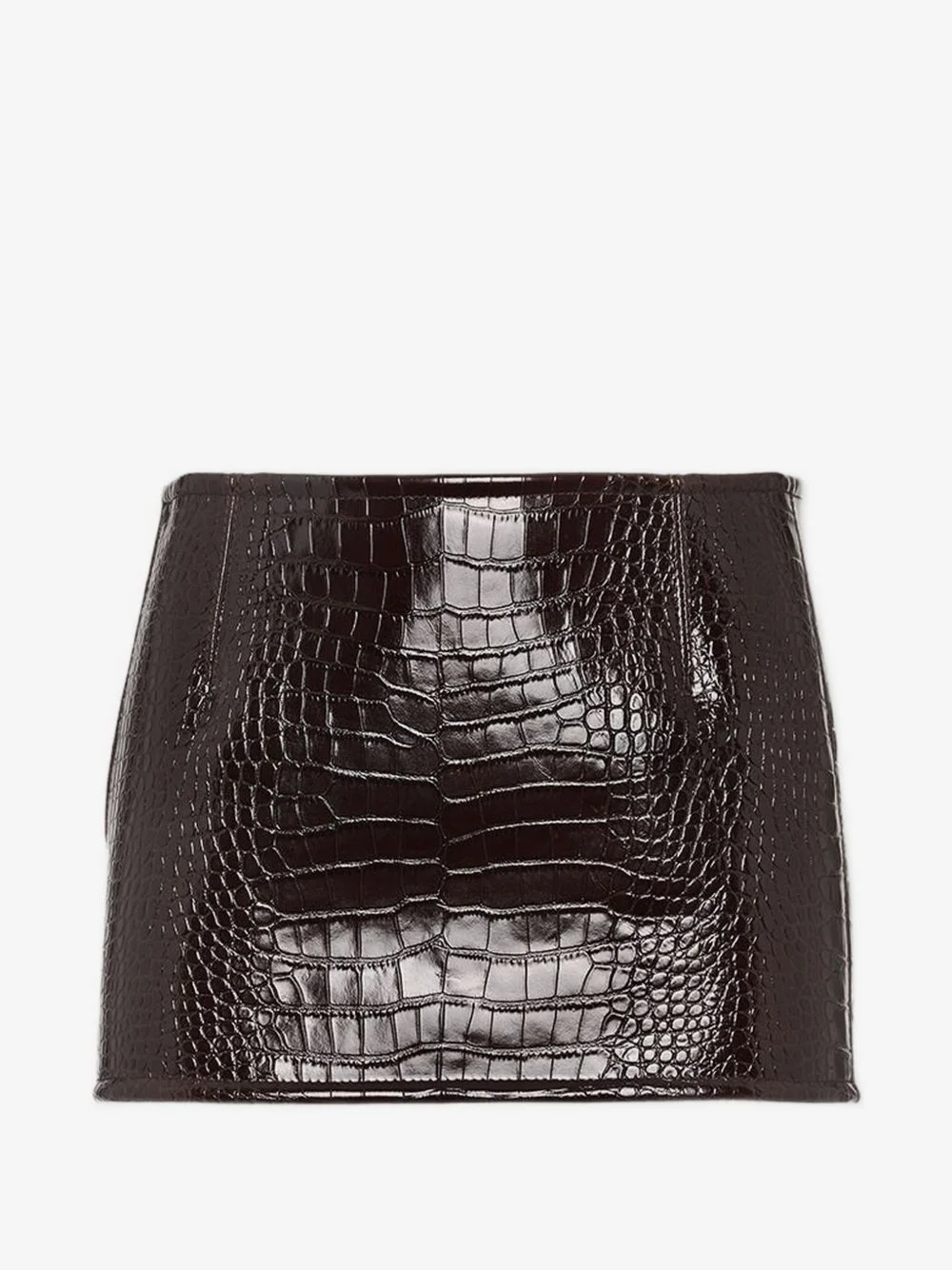 embossed-leather mini skirt - 1
