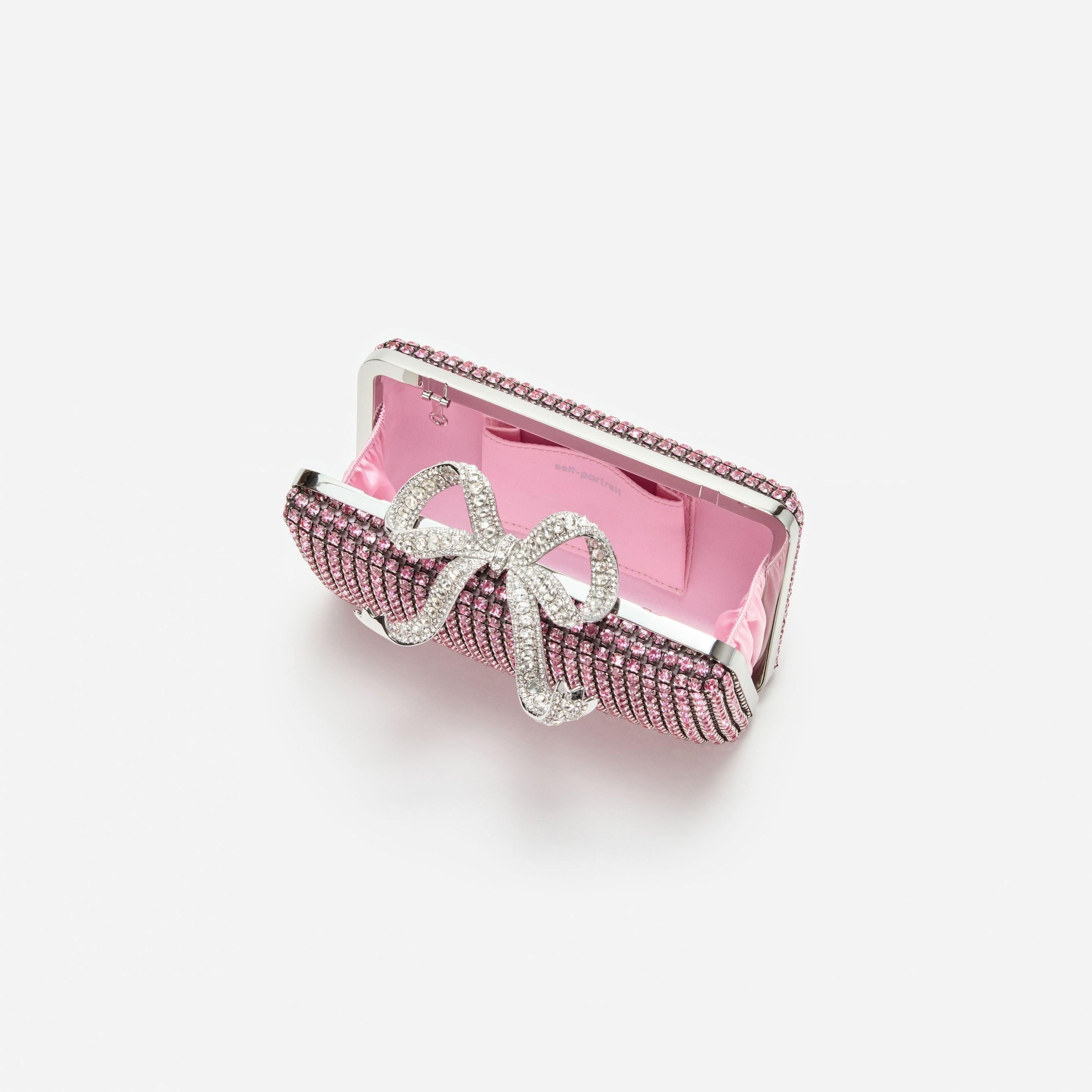Pink Crystal Box Clutch - 5