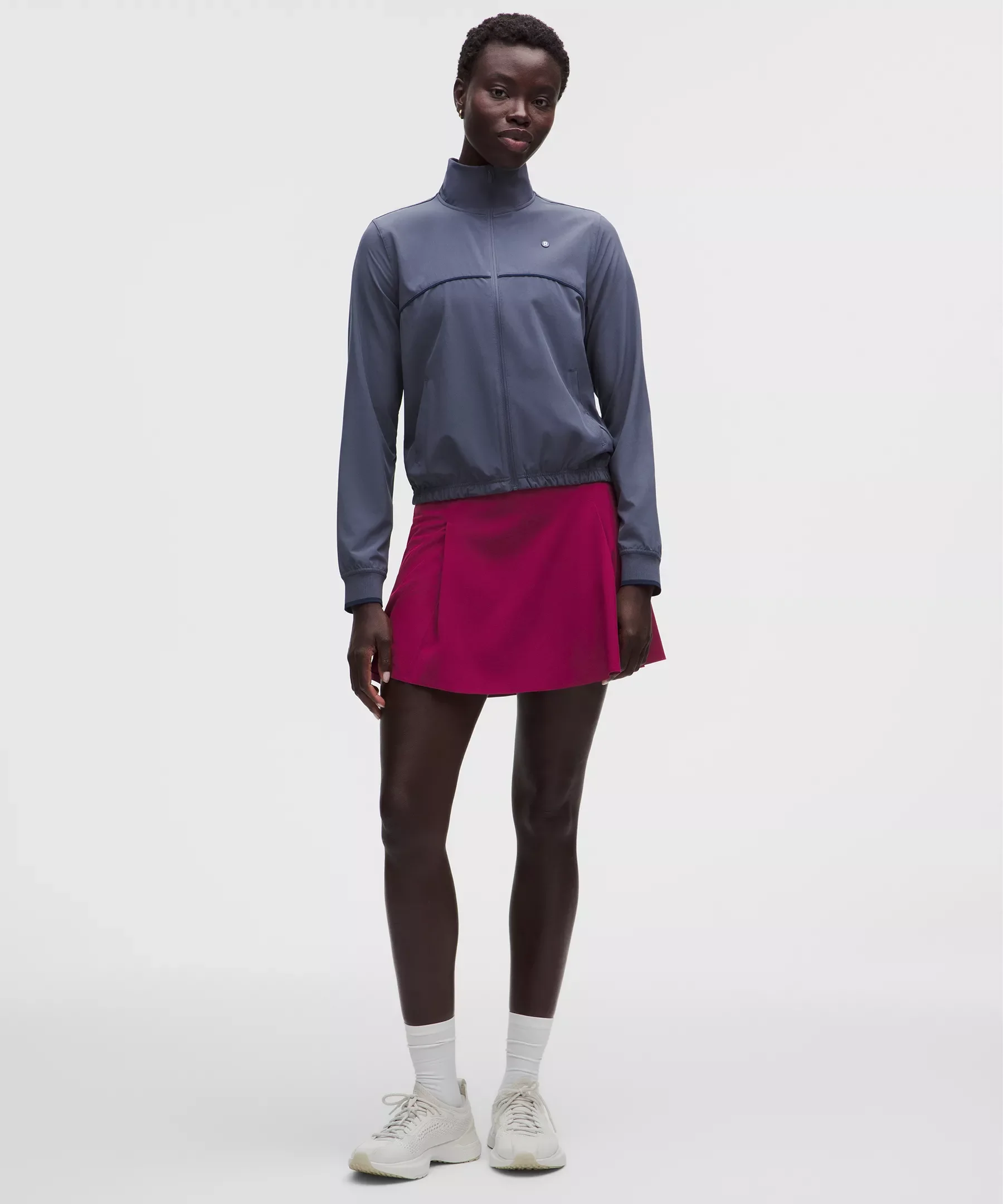 A-Line Side-Pleat Tennis Skirt *Long - 1