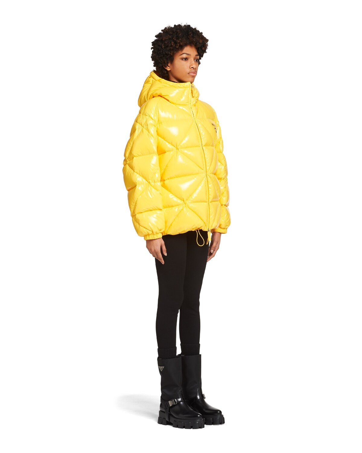 Nylon down jacket with hood - 3