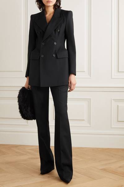 BALENCIAGA Hourglass double-breasted wool-twill blazer outlook