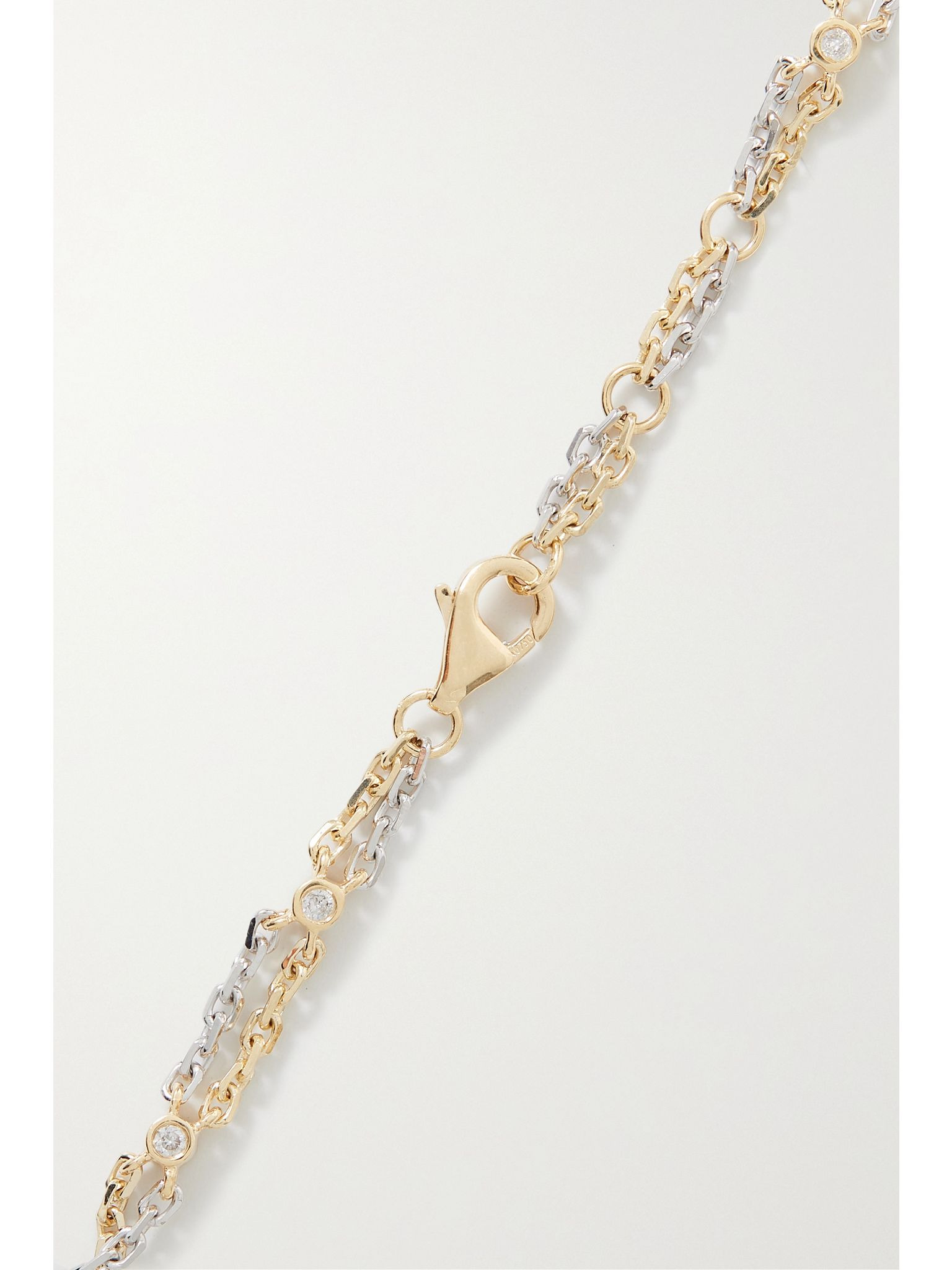 18-karat white and yellow gold diamond bracelet Gold - 3