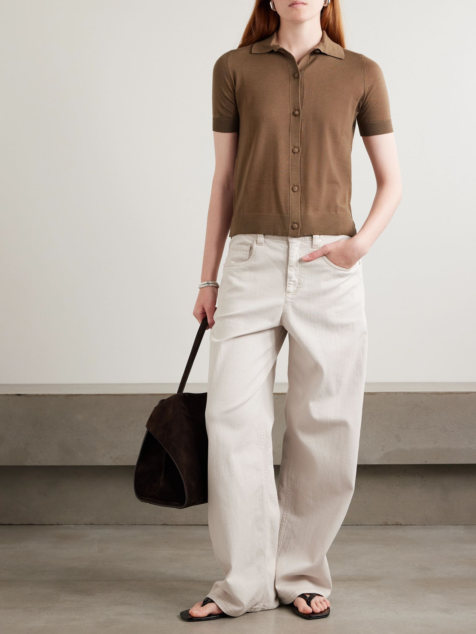 Wool shirt Brown - 2