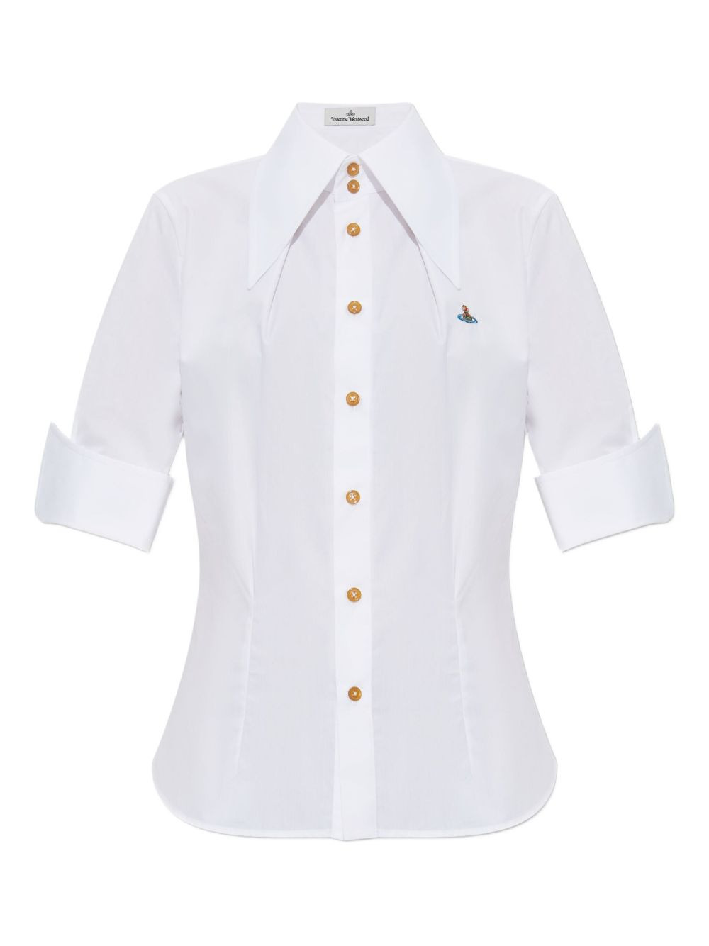 Orb-embellished button-front shirt - 1