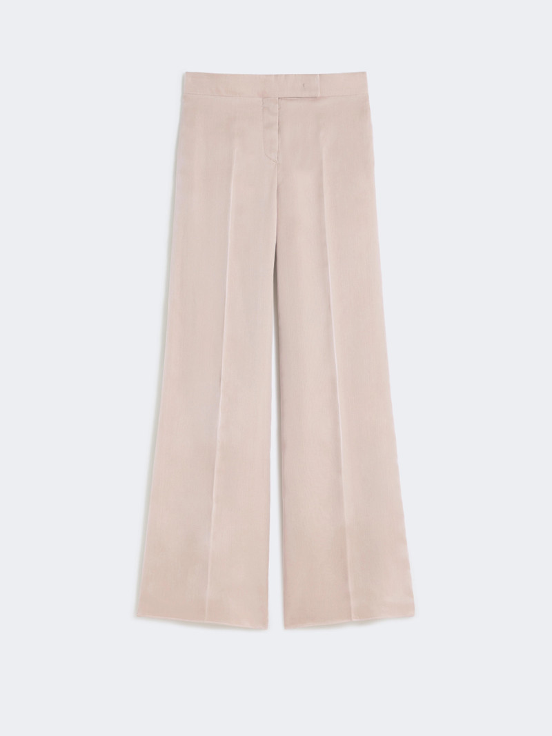 RASOIO Long silk trousers - CAMEL 1