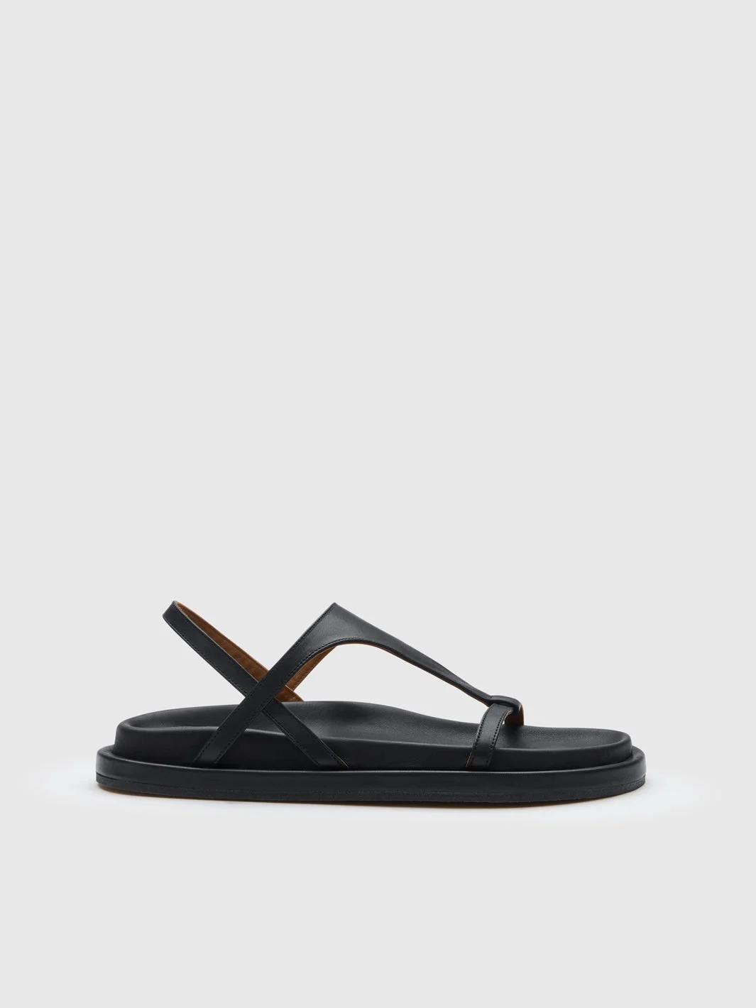 Ultimo Black Leather Comfy sandals - 1