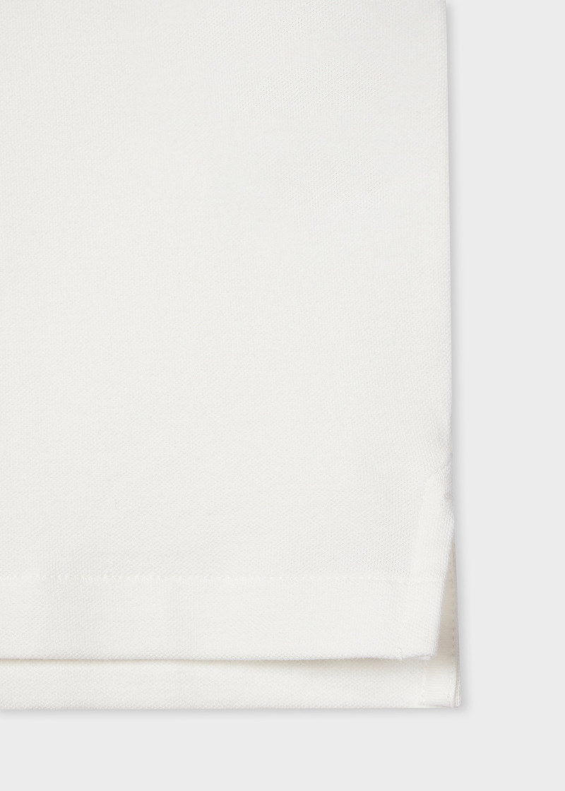 Paul Smith White 'Broad Stripe Zebra' Polo Shirt outlook