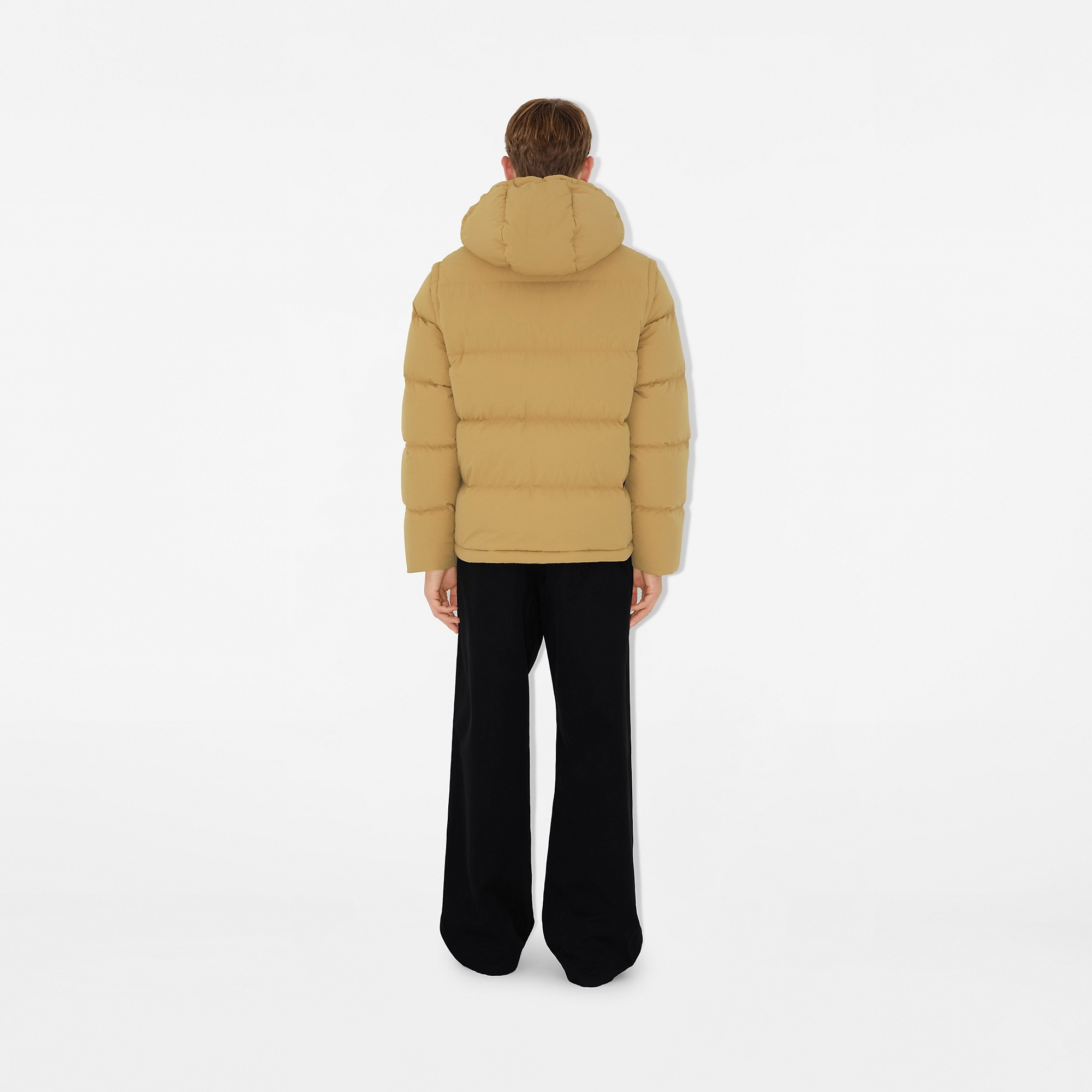 Detachable Sleeve Nylon Puffer Jacket - 4