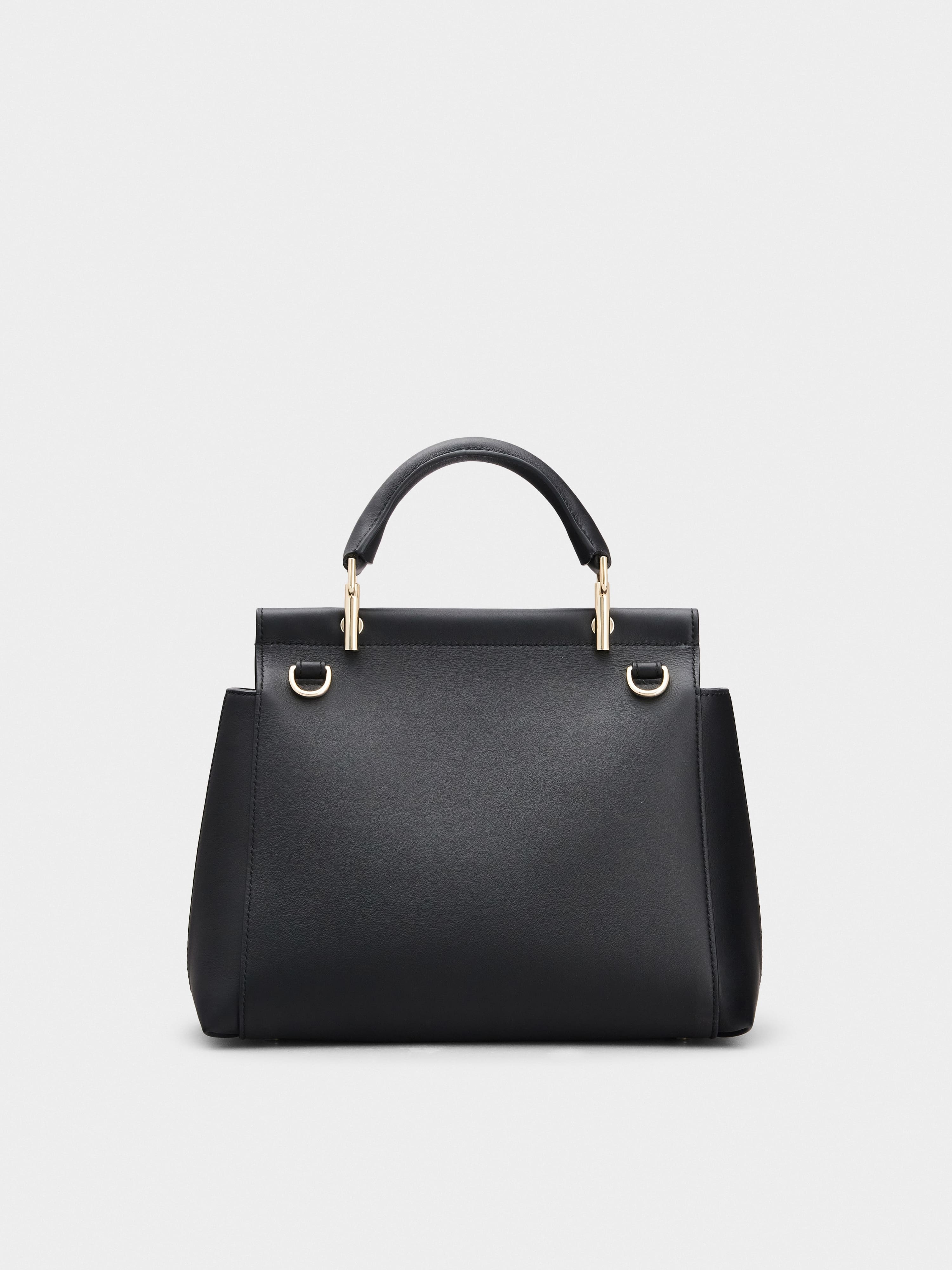 Viv' Cabas Metal Buckle Bag in Leather - 4
