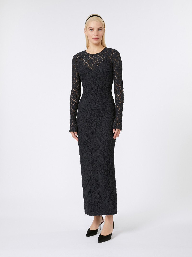 Max Mara SARTA Cloqué lace slim-fit dress outlook