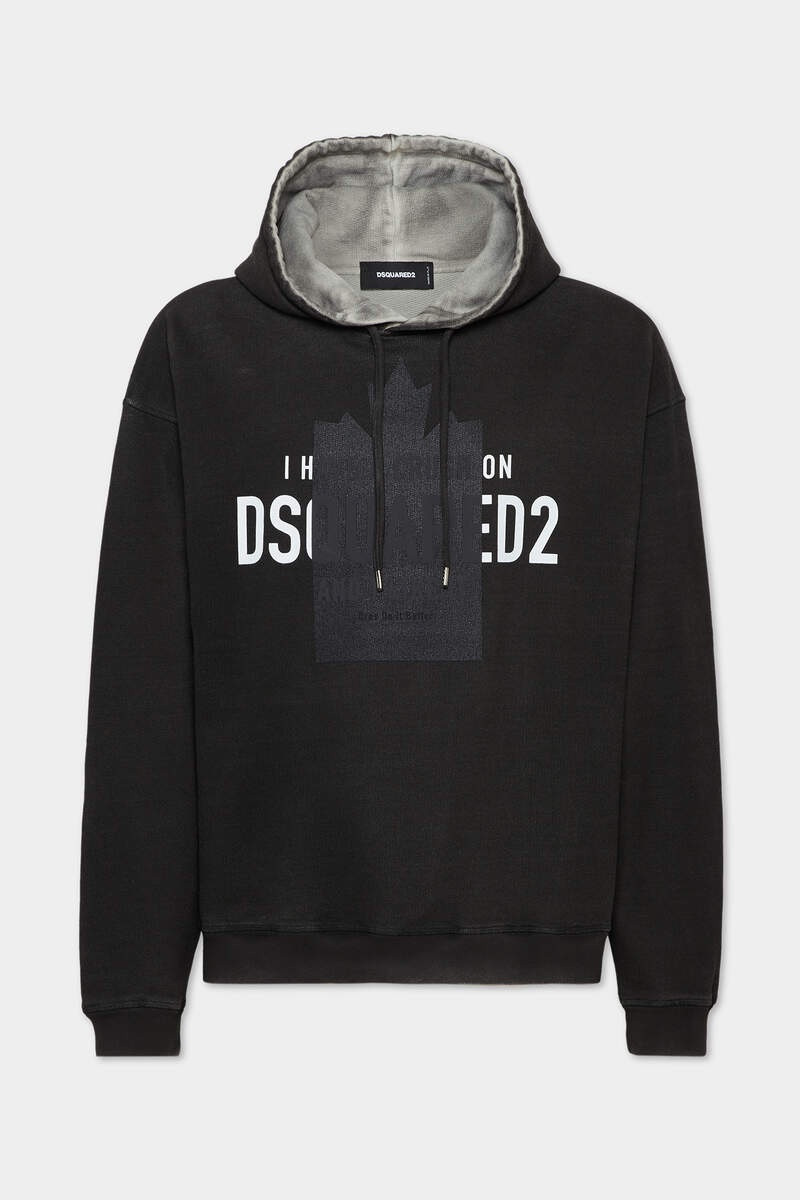 SPRAY DYED RELAX FIT CRUSH HOODIE - 1