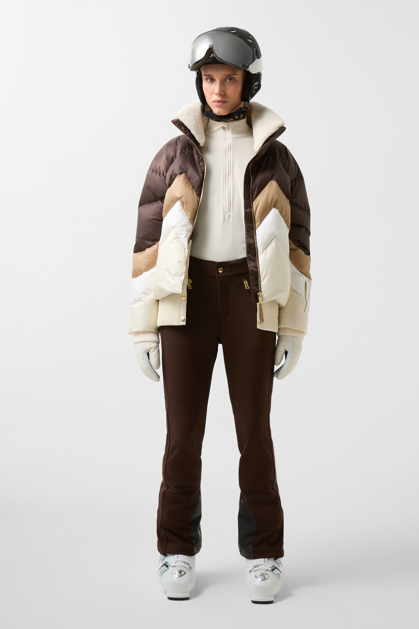 Hazel Softshell ski pants in Dark brown - 3