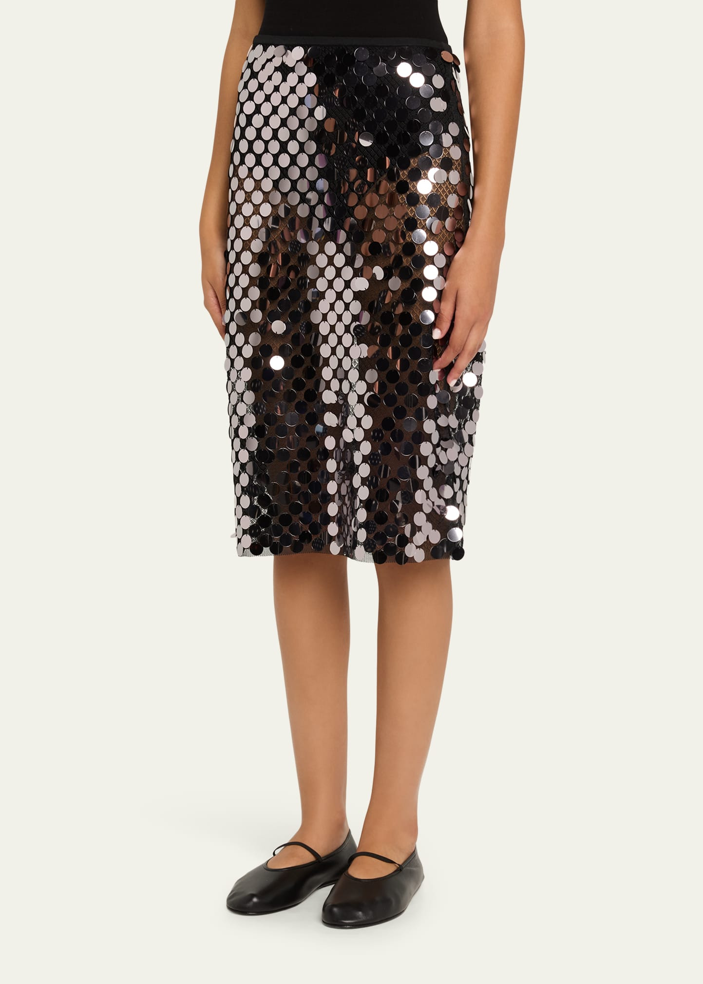 Yumi Sequined Mesh Skirt - 3