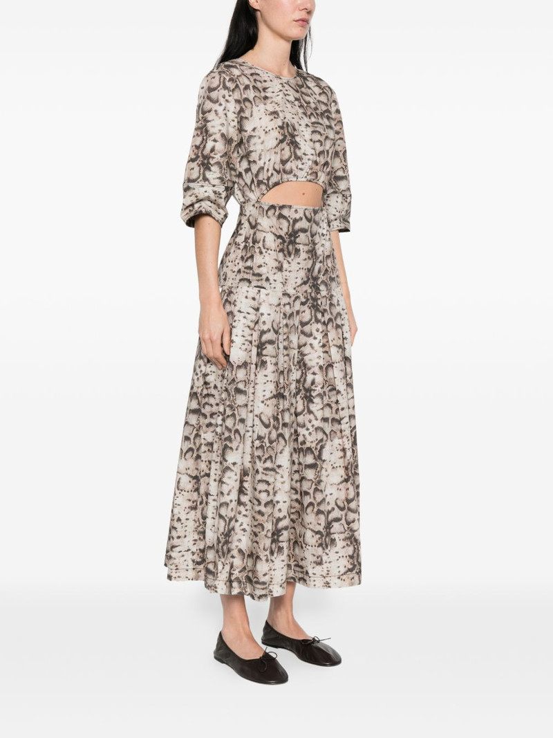 cutout animal-print midi dress 3