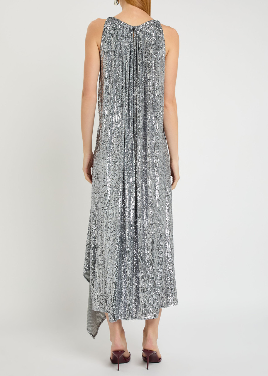 Rabanne Asymmetric Sequin Maxi Dress - 3