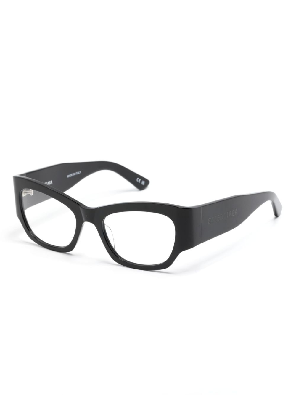 logo-engraved cat-eye glasses - 2