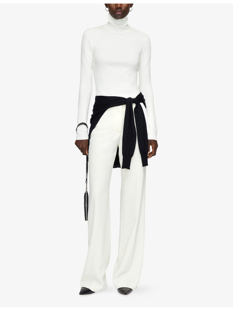 JOSEPH High-Neck Long-Sleeved Silk-Blend Top outlook