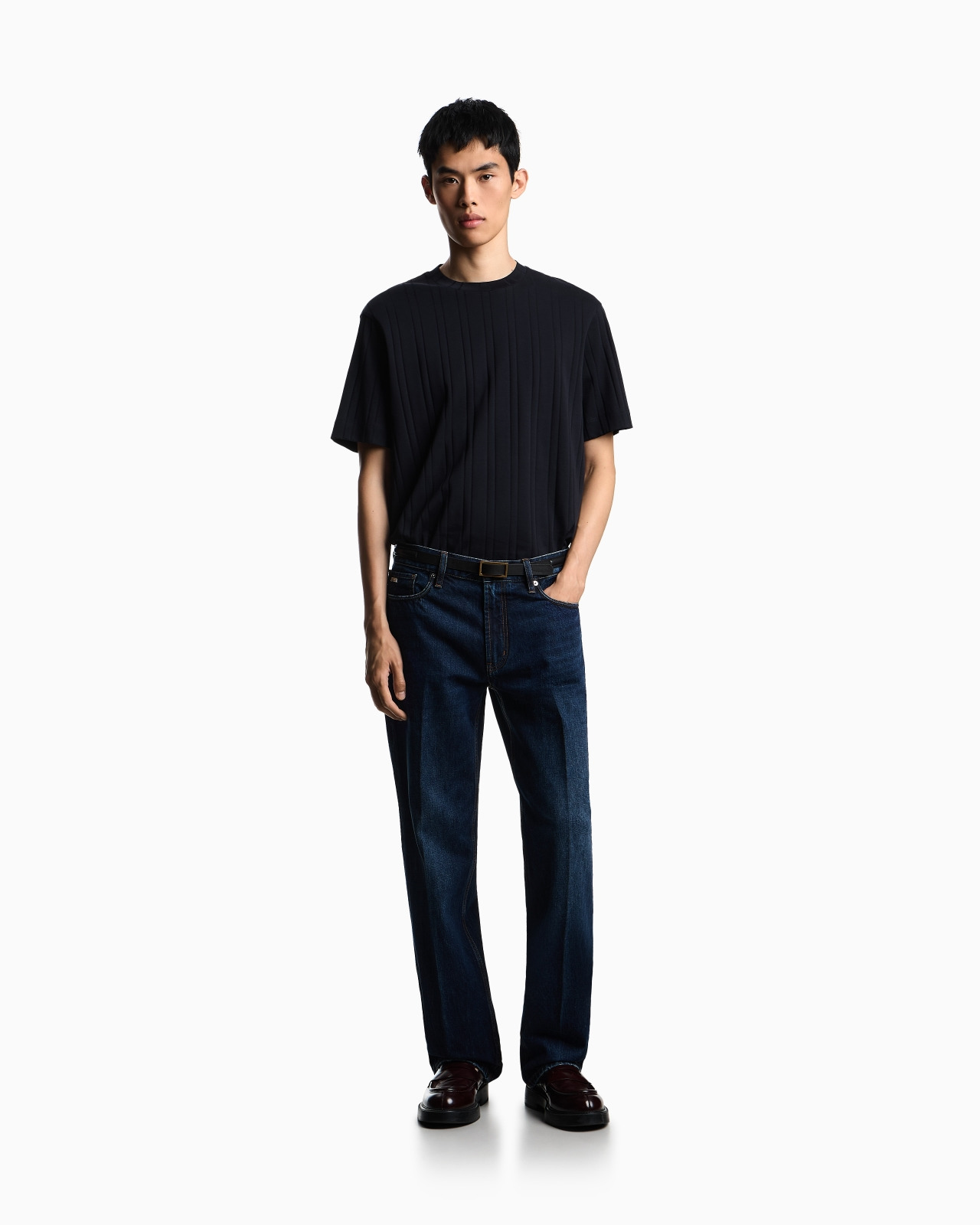J76 STRAIGHT-FIT, STONE-WASHED DENIM JEANS - 2